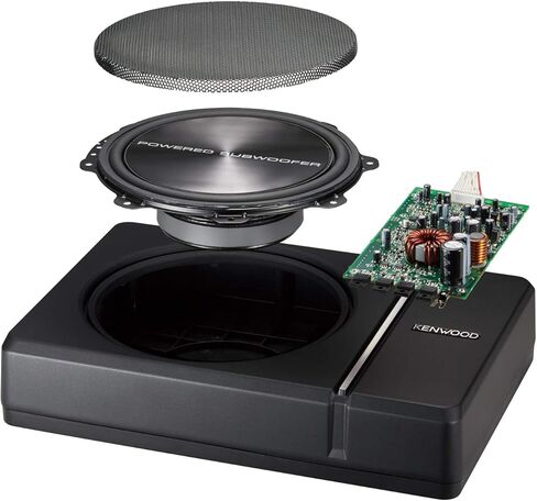 Kenwood KSC-PSW8 250W Max (150W RMS) Single 8" Under Seat Powered Subwoofer Enclosure W/Remote Control in Saudi Arabia