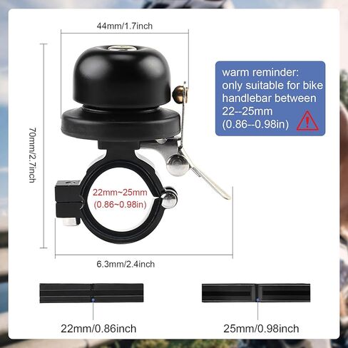 Grathia Bicycle Bell for Apple AirTag, Waterproof AirTag Bike Mount Hidden, Bicycle Loud Sound Brass Bells for Road Mountain Bike Handlebars Adults in Kuwait