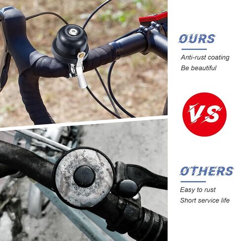 Grathia Bicycle Bell for Apple AirTag, Waterproof AirTag Bike Mount Hidden, Bicycle Loud Sound Brass Bells for Road Mountain Bike Handlebars Adults in Kuwait