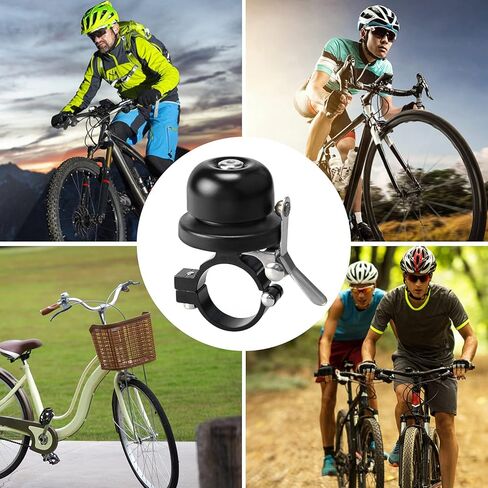 Grathia Bicycle Bell for Apple AirTag, Waterproof AirTag Bike Mount Hidden, Bicycle Loud Sound Brass Bells for Road Mountain Bike Handlebars Adults in Kuwait