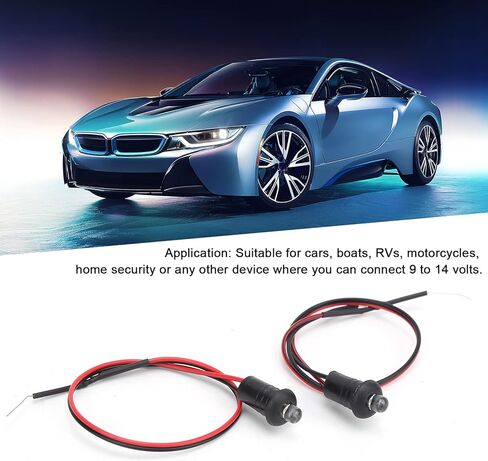 Zeroone إنذار وهمي وامض LED، 2 قطعة ABS عالمي 12 فولت LED مصباح إنذار وهمي ضوء أزرق مضاد للسرقة تعديل للقوارب RVs الدراجات النارية أمن المنزل in Saudi Arabia