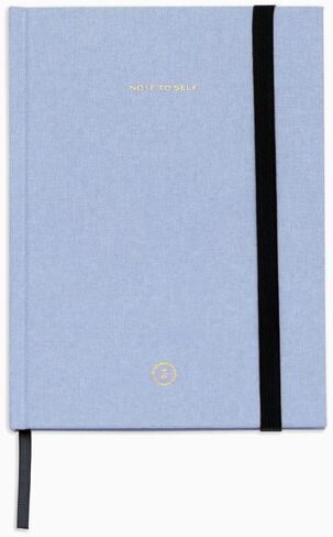 Wit & Delight - Light Blue Note to Self Linen Journal | Size 6.25 x 8.5 | 160 Lined Cream Pages | 120 GSM Quality Paper in Saudi Arabia