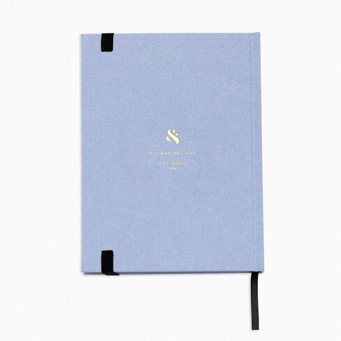 Wit & Delight - Light Blue Note to Self Linen Journal | Size 6.25 x 8.5 | 160 Lined Cream Pages | 120 GSM Quality Paper in Saudi Arabia