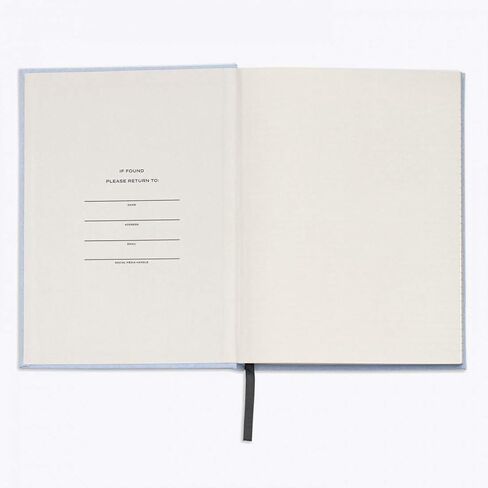 Wit & Delight - Light Blue Note to Self Linen Journal | Size 6.25 x 8.5 | 160 Lined Cream Pages | 120 GSM Quality Paper in Saudi Arabia