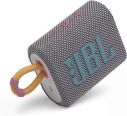 JBL Go 3: Portable Speaker with Bluetooth, Built-in Battery, Waterproof and Dustproof Feature - White (Renewed) in Saudi Arabia