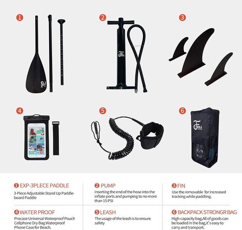 10.8’/33’’/6" Inflatable Stand Up Paddle Board Ultra-Light SUP with Free SUP Accessories & Backpack, Leash, Paddle and Hand Pump, Paddle Board for Adult & Youth in Saudi Arabia