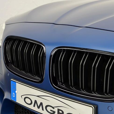 شبكة شواء أمامية متوافقة مع BMW 5 Series F10 F11 528i 528iX 535i 535iX 535d 535dX 550i 550iX Hybrid-5 M5 (2010-2016)، أسود لامع in Kuwait