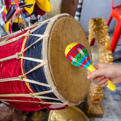 7.87 Inches Fiesta Wooden Maracas 2 Pcs Noisemaker for Mexican Fiesta Musical Maracas Party Favors Mexican Birthday Fiesta Christmas Cinco De Mayo Party Favors (Purple) in Saudi Arabia