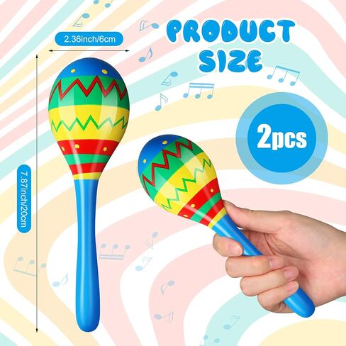 7.87 Inches Fiesta Wooden Maracas 2 Pcs Noisemaker for Mexican Fiesta Musical Maracas Party Favors Mexican Birthday Fiesta Christmas Cinco De Mayo Party Favors (Purple) in Saudi Arabia