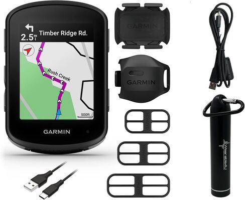 Garmin Edge 540 GPS Cycling Computer, Button Controls, Advanced Navigation with Garmin Speed and Cadence Sensors and Wearable4U E-Bank Bundle in Saudi Arabia