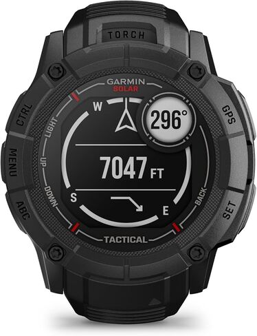 ساعة ذكية Garmin Instinct 2X Solar - إصدار تكتيكي باللون الأسود، ساعة ذكية بنظام تحديد المواقع العالمي (GPS) متينة للاستخدام الخارجي للرجال، إمكانية الشحن بالطاقة الشمسية، آلة حاسبة للمقذوفات، حزمة ساعة ذكية بمصباح يدوي مدمج مع ملحقات in Saudi Arabia