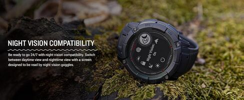 ساعة ذكية Garmin Instinct 2X Solar - إصدار تكتيكي باللون الأسود، ساعة ذكية بنظام تحديد المواقع العالمي (GPS) متينة للاستخدام الخارجي للرجال، إمكانية الشحن بالطاقة الشمسية، آلة حاسبة للمقذوفات، حزمة ساعة ذكية بمصباح يدوي مدمج مع ملحقات in Saudi Arabia