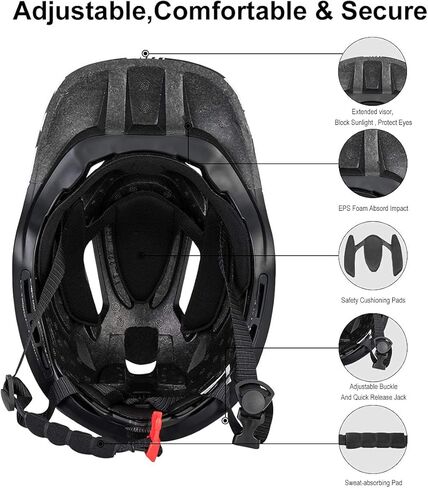 ROCKBROS Kids خوذة دراجة كاملة الوجه، خوذات خفيفة الوزن للأطفال الصغار، خوذات الدراجة الجبلية للأطفال الذين تتراوح أعمارهم بين 5-14 عامًا، خوذة ذقن مضادة للتصادم وقابلة للفصل للأطفال لسكوتر لوح التزلج BMX in Kuwait