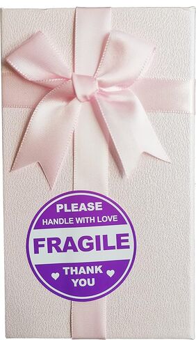 300 قطعة باللون الأرجواني المستدير مقاس 5 سم يرجى تسليم ملصقات الحب الهشة شكرًا لك ملصقات لاصقة قابلة للكسر للشحن والتعبئة البريدية وحقيبة المجوهرات الحالية in Kuwait