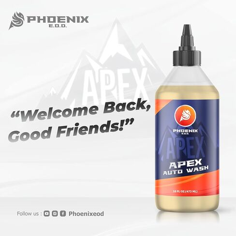 Apex Auto Wash - 16oz - صابون محايد لدرجة الحموضة - لا يحتوي على أصباغ أو عطور أو إضافات "بصرية" - رغوة كثيفة عالية التشحيم تعمل على إزالة الأوساخ والأوساخ بلطف وفعالية in Kuwait