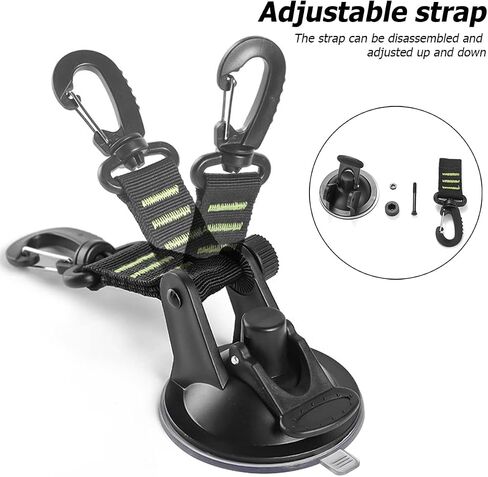 4PCS Heavy Duty Suction Cups with Hooks, Car Camping Tie Down Tarp Accessory, Strong Power Viscous Silicone and Securing Hook, Universal for Car Awning, Boat, Camping Trap (Green) in Saudi Arabia