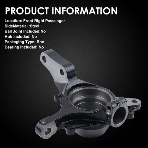Front Suspension Steering Knuckle for Subaru Forester 00-08, Impreza 00-07, Legacy 00-04, Outback 00-04, Baja 03-06, Right Passenger Side, Replace # 28313-AE020 in Saudi Arabia