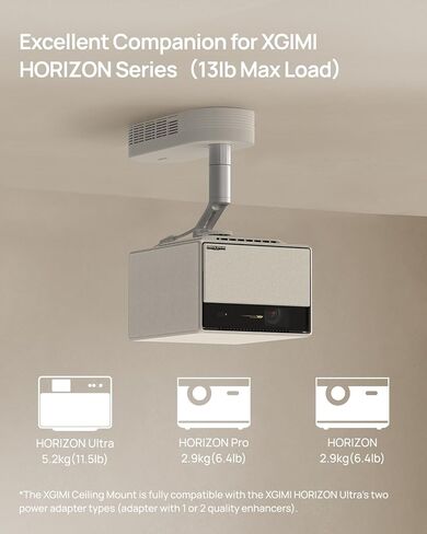 حامل سقف XGIMI، مصمم لسلسلة Horizon (بما في ذلك Horizon Ultra)، سهل التركيب، تعديل مرن، حامل جهاز عرض يناسب ديكور المنزل in Kuwait