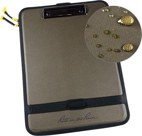 Rite in the Rain Weatherproof Clampdesk، 14 بوصة × 10.625 بوصة، أسود مع سطح للكتابة، تخزين داخلي (رقم 296) in Kuwait