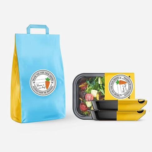 2 inch Shopper Stickers 5 Star Delivery Labels Tamper Evident Sealed Takeout 500pcs Write-on Food Delivery Stickers Thank You for Your Order Labels for Supporting Small Business 500pcs in Saudi Arabia