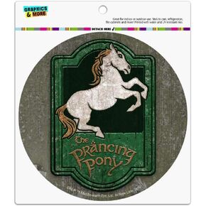 سيد الخواتم The Prancing Pony Automotive Car Car Blocked Vinyl Circle Magnet