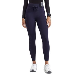 Womens High Waisted Scrub Leggings 25" - 5 Pockets Drawstring Yoga Scrub Pants Medical Bottoms Stretch Soft