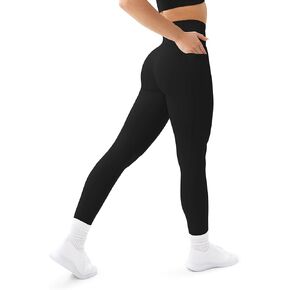 PAVOI ACTIVE Leggings with Pockets | Compressive High Waisted Butt Sculpting Women's Full Length Workout Pants | HiPerform