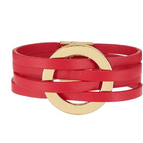 Leather Bracelets for Women Trendy Boho Cuff Bracelet Layered Bangle with Clasp Hand Wrist Jewelry Western