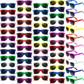Elcoho 60 Pack Kids Sunglasses Bulk Neon Sunglasses Kids Sunglasses Party Favors for Boys and Girls For Birthday ، Beach