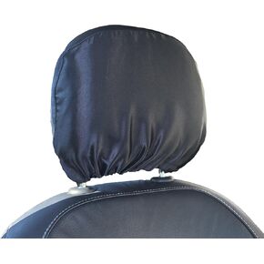 2 PCS Satin Car Headrest Cover for Women Haircare Soft Satin Car Cover Cover Cover Cover Protection Coft For Headtable ، قابل لإعادة الاستخدام وقابل للتعديل (الساتان الأسود)