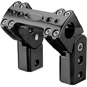 Mofun Black Adjustable Pullback Handlebar Riser, 4" Tall, 1" Clamp Diameter Compatible with Harley Softail Dyna Sportster 883 1200 Road Glide Road King with 1" Handlebar
