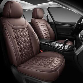 Car Seat Covers Full Set, Faux Leather Seat Covers for Cars, Car Seat Protector Waterproof, Non-Slip Car Interior Covers Universal Automotive Seat Covers Fit for Most Cars SUV, Black
