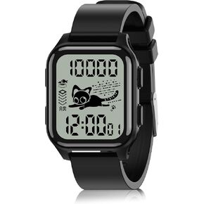 Ezon T048 Watch Digital Watch for Teens Girls Boys ، Sport Watch with Virtual Pet Cat Step Counter Counterwatch Pedser Timer Alarm ، لا يوجد تطبيق للياقة مضاد للماء للأعمار 8-18