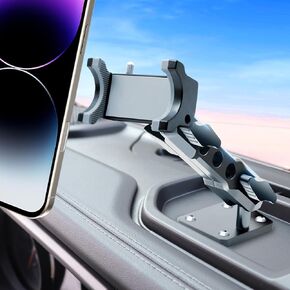 لـ Jeep 2024 2025 Wrangler JL JLU JT 4XE Phone Mount - حامل هاتف Dashboard لجيب Wrangler Gladiator 2/4 Door Accessories ، مع أقوى حامل (ليس لعام 1945-2023 JL JT)