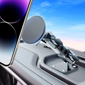 لـ Jeep 2024 2025 Wrangler JL JLU JT 4XE Phone Mount - حامل هاتف Dashboard لجيب Wrangler Gladiator 2/4 Door Accessories ، مع أقوى مغناطيس (ليس لعام 1945-2023 JL JT)