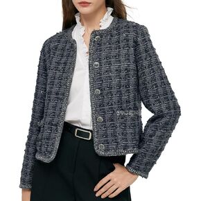 2025 Womens Casual Blazers Long Sleeve Work Office Open Front Suit Jacket Business Blazer