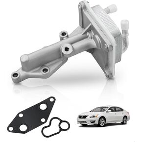Engine Oil Cooler Kit with Gasket Compatible with 2007-2013 Nissan Altima Rogue Sentra 2.5L - OEM GM# 21300-JA06A 918-402 21304-JA00A