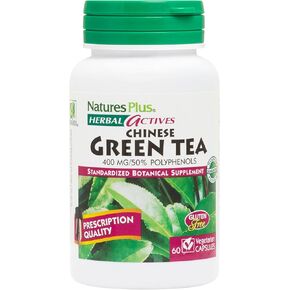 Natures Plus Armbal Actives Green Tea - 400 Mg ، 60 Capsules - دعم غذائي للدفاع الحرة والرفاهية بشكل عام - نباتي وخالي من الغلوتين - 60 حصصًا