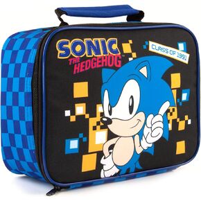 SONIC THE HEDGEHOG Kids Lunch Bag | Immerse Yourself in The Retro Adventure of Video Game for Boys | Have Fun with The Fast Blue Hero | Durable Material for Active Adventures