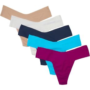 hanky panky Women's Breathesoft Natural Rise Thong 5 Pack
