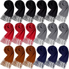 SUHINE 18 PCS SCRAGUTION SCRIVES Bulk Class of 2025 Soft Blanket Scarves Higds بالنسبة له ، 13.8 × 78.8 بوصة