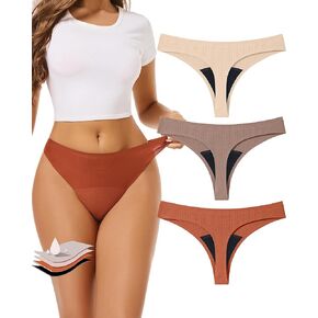 Period Underwear for Women 4 Layers Breathable Period Thong Leak Proof Panties Sexy Period Panties
