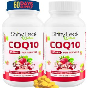 Lear Leaf CoQ10 100mg - ملحق CoQ10 قابل للمضغ - أنزيم Q10 لصحة القلب والطاقة - ملحق Co Q 10 الطبيعي - للعافية القلبية الوعائية - 100 ملغ من الأجهزة اللوحية القابلة للمضغ ، 30 قرصًا ، مصنوعًا في الولايات المتحدة الأمريكية