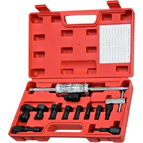 13Pcs Blind Hole Collet Bearing Puller Set, Slide Hammer Pilot Inner Bearing Removal Tool with 8-32mm Collets, Internal Bearing Extractor Puller Kit