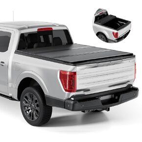 FRP Hard Tri-Fold Tonneau Cover Cover Cover Cover Truck Covers متوافق مع 2015-2025 Ford F150 | F150 Lightning 5 '5 "سرير (66")