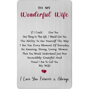 Gezxin I Love You Gifts for Her Women Romantic- Love Note Card for Wife Girlfriend Womens Anniversary Valentine's Day Gift Ideas- Woman I Love Christmas Xmas Mother's Day Present