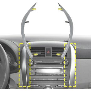 2PCS CAR CAR APPORT CANDORCHED COVERTRING SHIL LAFT & RISE SIDE SIDE SPARIPS متوافقة مع 2009 2010 2011 2012 2013 Toyota Corolla تحل محل# 55436-12040 55436-02330 55435-02370