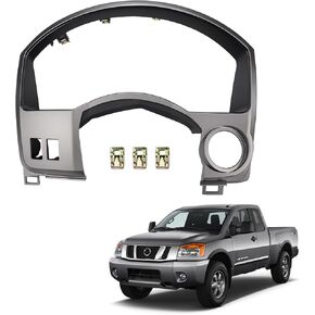Instrument Cluster Dash Panel Gauge Cover Bezel Trim Compatible with Nissan Titan, Armada 2004 2005 2006 Replace 68240-7S000