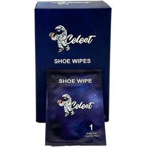 Shoe Cleaner Wipes – Effectively Removes Scuffs and Dirt Buildup. Each box includes 30 wipes.
