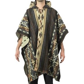 ALPAKITAS Premium Alpaca Wool Poncho for men and women – Western Hooded Cape for Men & Women – Soft & Warm Mexican ponchos